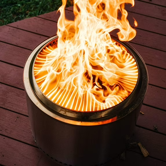 Solo Stove Bonfire 2.0, Smokeless Fire Pit | Wood Burning Fireplaces with Removable Ash Pan, Portable Outdoor Firepit - Ideal for Camping, Stainless Steel, H: 14 in x Dia: 19.5 in, 23.3 lbs
