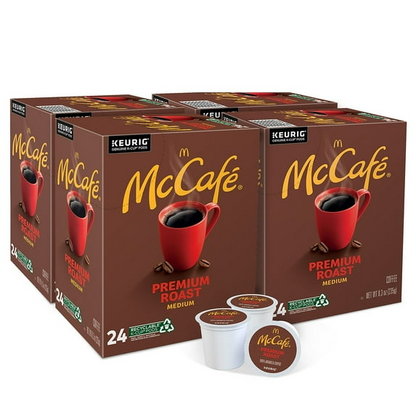 (4 pack) McCafe, Premium Roast Coffee K-Cup Coffee Pods, Medium Roast, 96 Count (4 Packs of 24)