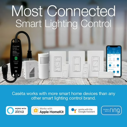 Lutron Caseta Wireless Smart Lighting Dimmer Switch Starter Kit