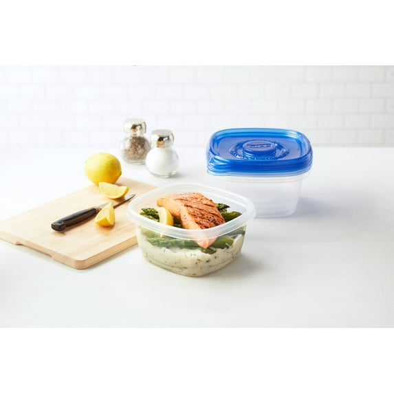 Glad Food Storage Containers - Tall Entree Container - 42 oz - 3 Containers