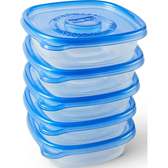 Glad Food Storage Containers - Entre Container - 25 Ounce - 5 Containers