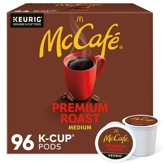 (4 pack) McCafe, Premium Roast Coffee K-Cup Coffee Pods, Medium Roast, 96 Count (4 Packs of 24)