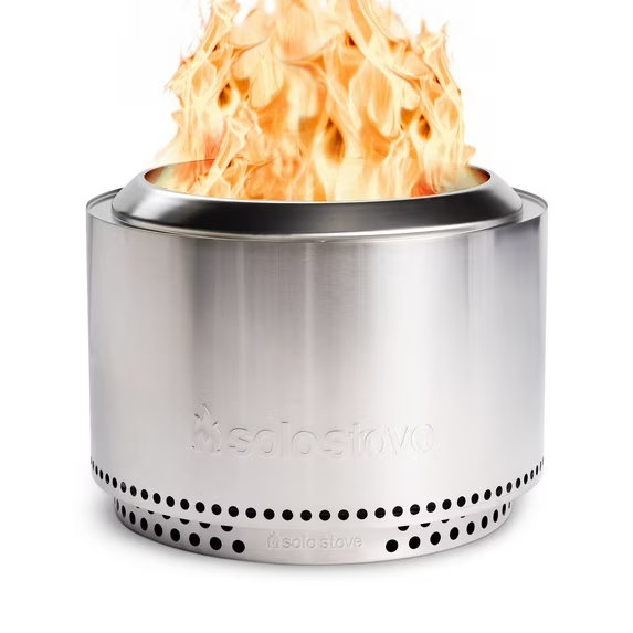 Solo Stove Yukon 2.0 with Stand, Smokeless Fire Pit | Portable Wood Burning Fireplace with Removable Ash Pan, Large Outdoor Firepit, - Stainless Steel, H: 19.8 in x Dia: 27 in, 43.9. lbs