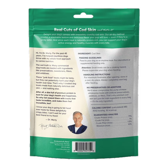 Dr. Marty Cod Crispies Dog Treats, 4oz